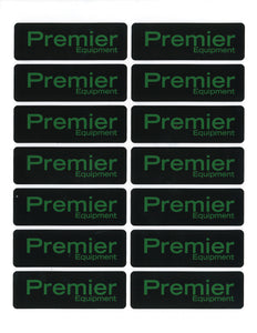 Equipment Decal Small 3.75" x 1.25" Green (sheet of 14)