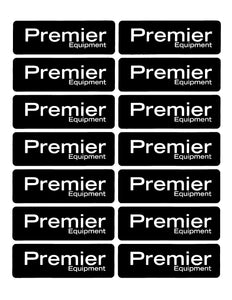 Equipment Decal Small 3.75" x 1.25" White (sheet of 14)