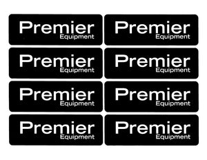 Equipment Decal Medium 5" x 1.6" White (sheet of 8)