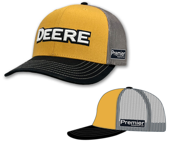 Yellow DEERE - Grey Mesh back