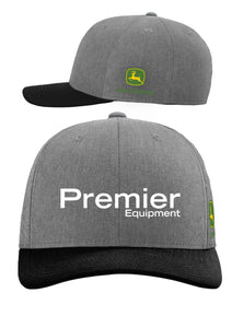 Grey Full Back hat - Black Peak - Snap