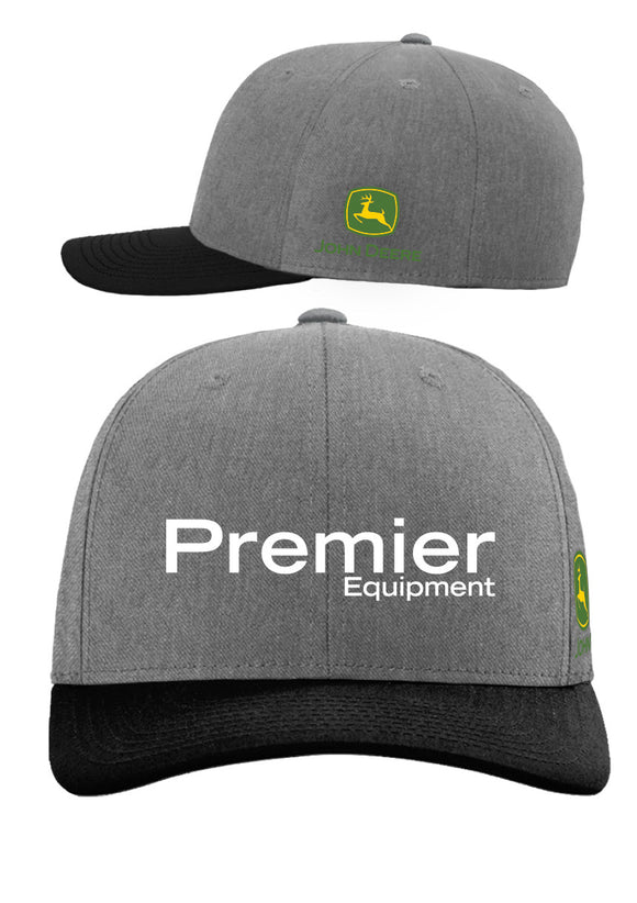 Grey Full Back hat - Black Peak - Snap