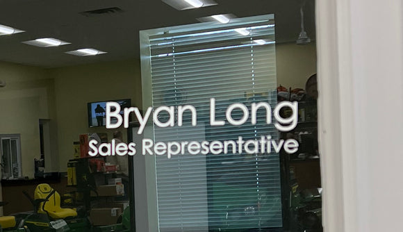 White Vinyl Office Window Decals