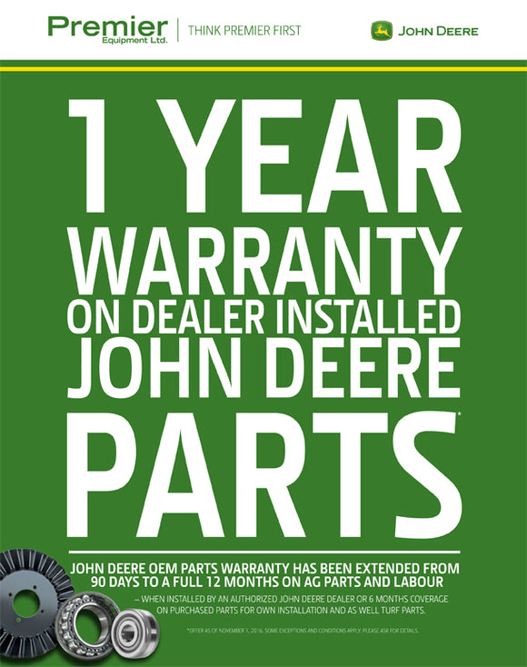 1 Year Parts Warranty Flyer