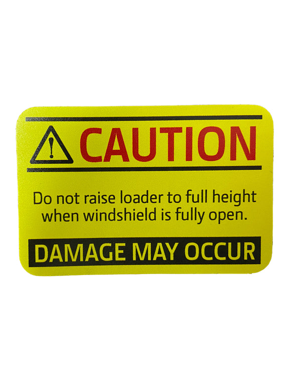 Loader Caution Sticker